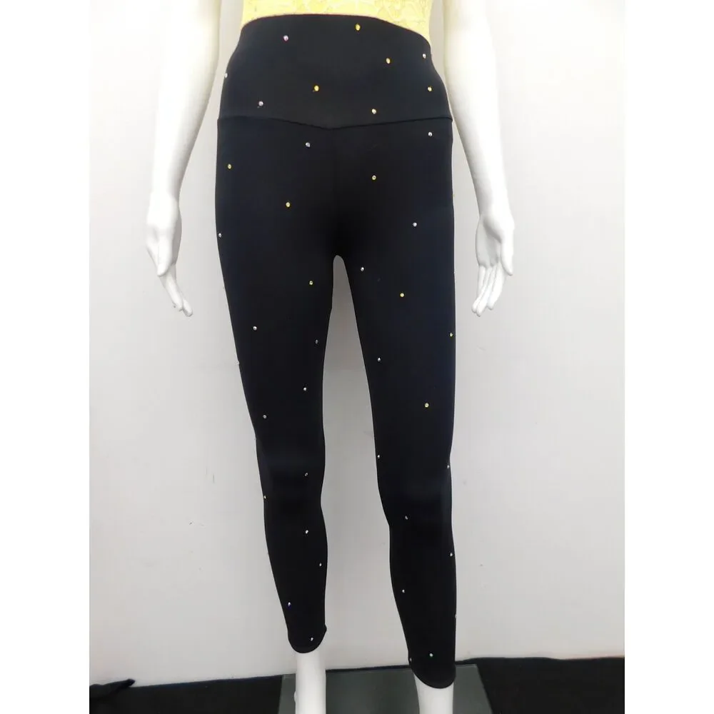 Pre-Owned Dance Costume Unbranded  Large Child Yellow Jumpsuit Jazz Rhinestones